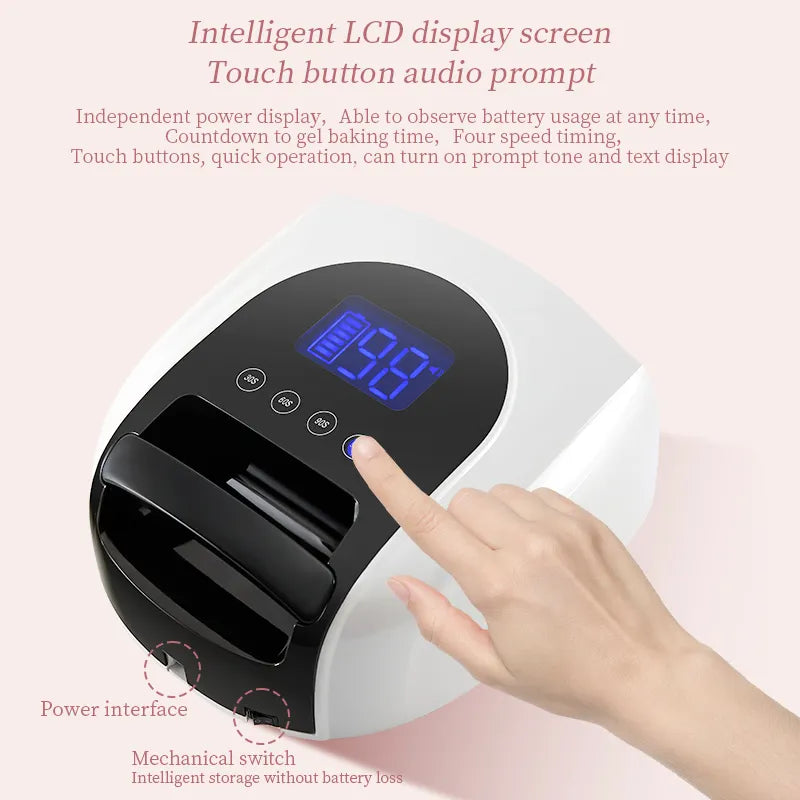 Lampe UV/LED rechargeable sans fil – blanche