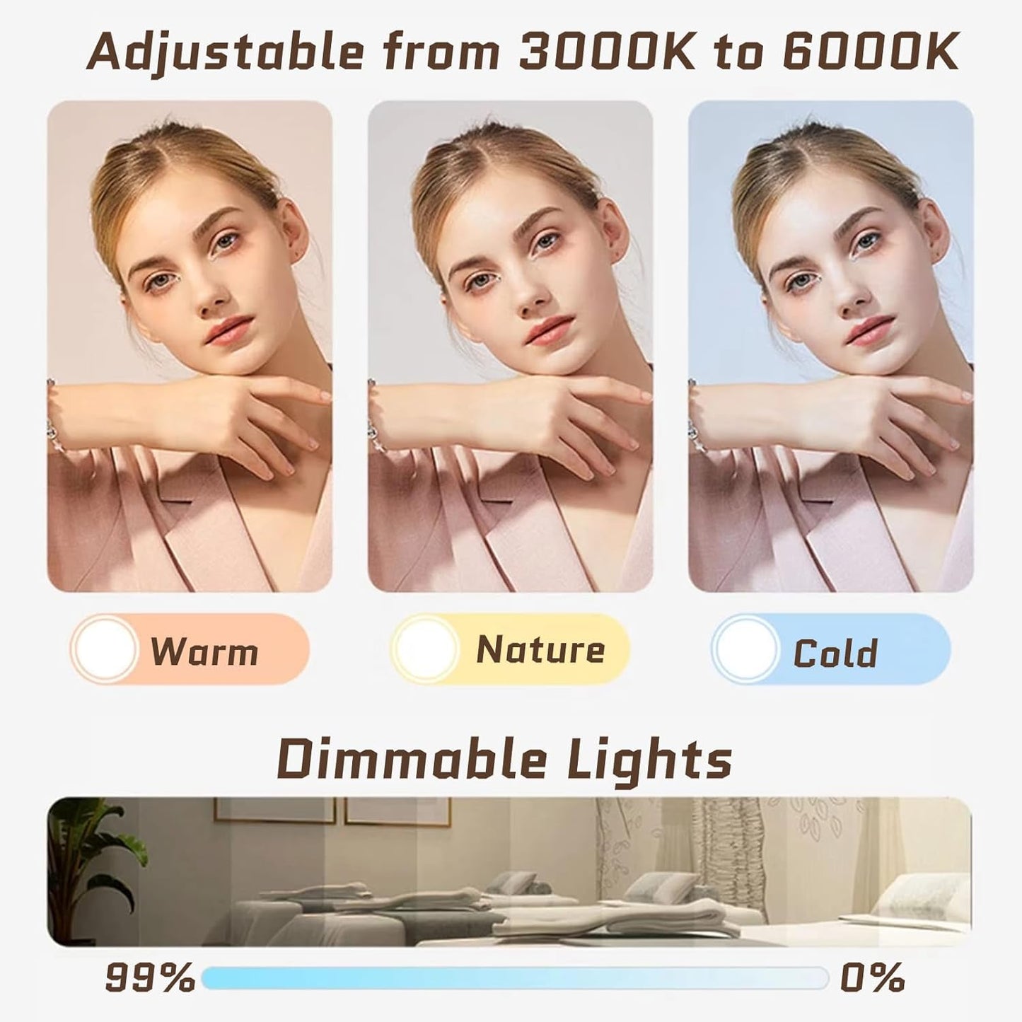 Lampe LED arche demi-lune, blanche