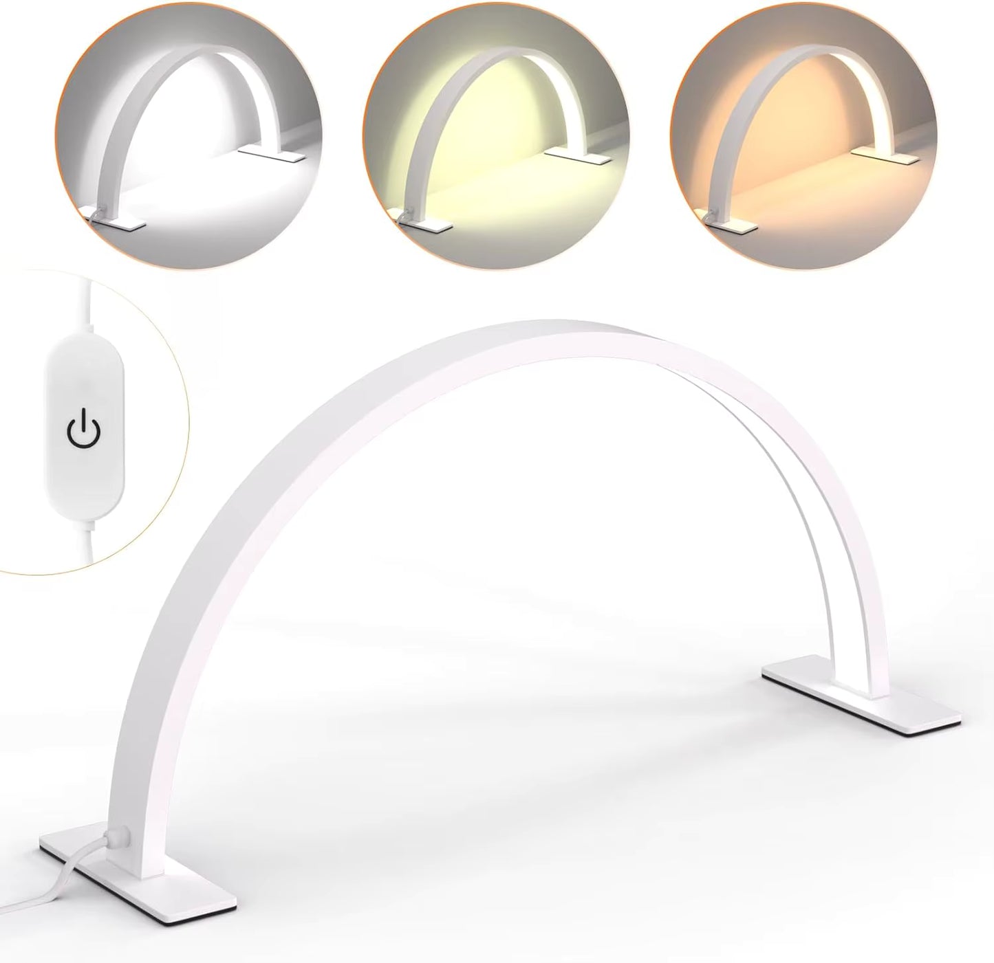 Lampe LED arche demi-lune, blanche