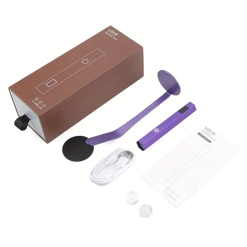 Mini lampe LED  – pose américaine sur pied, violet