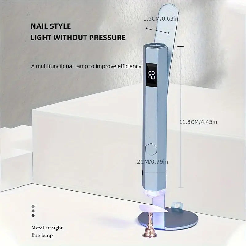 Mini lampe LED  – Pose américaine sur pied, silver ou black