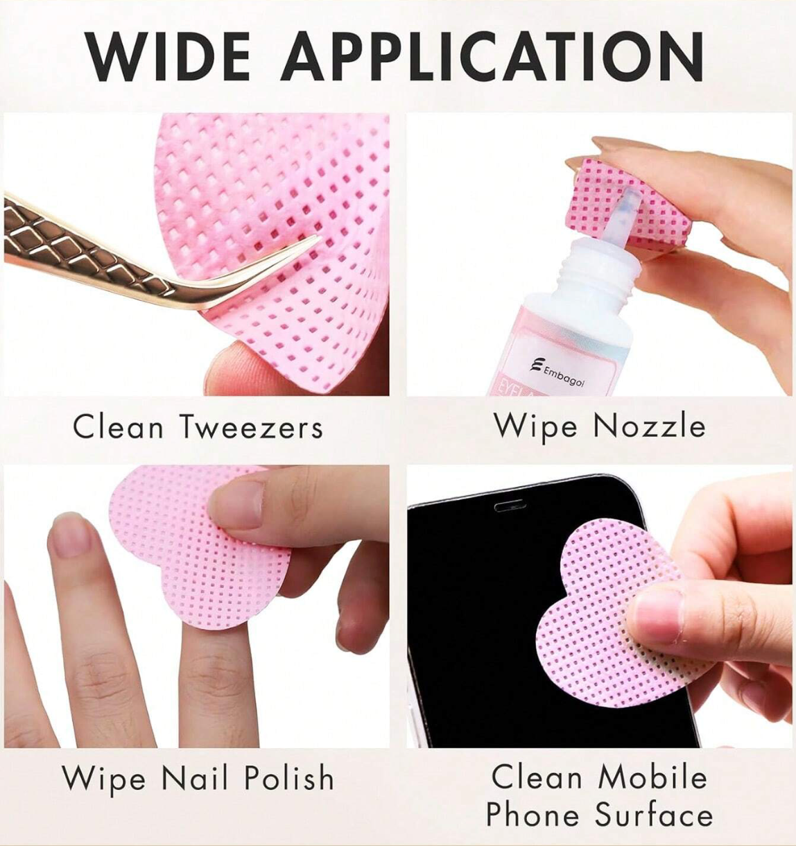 Boîte de pads sans peluche – 200 pièces