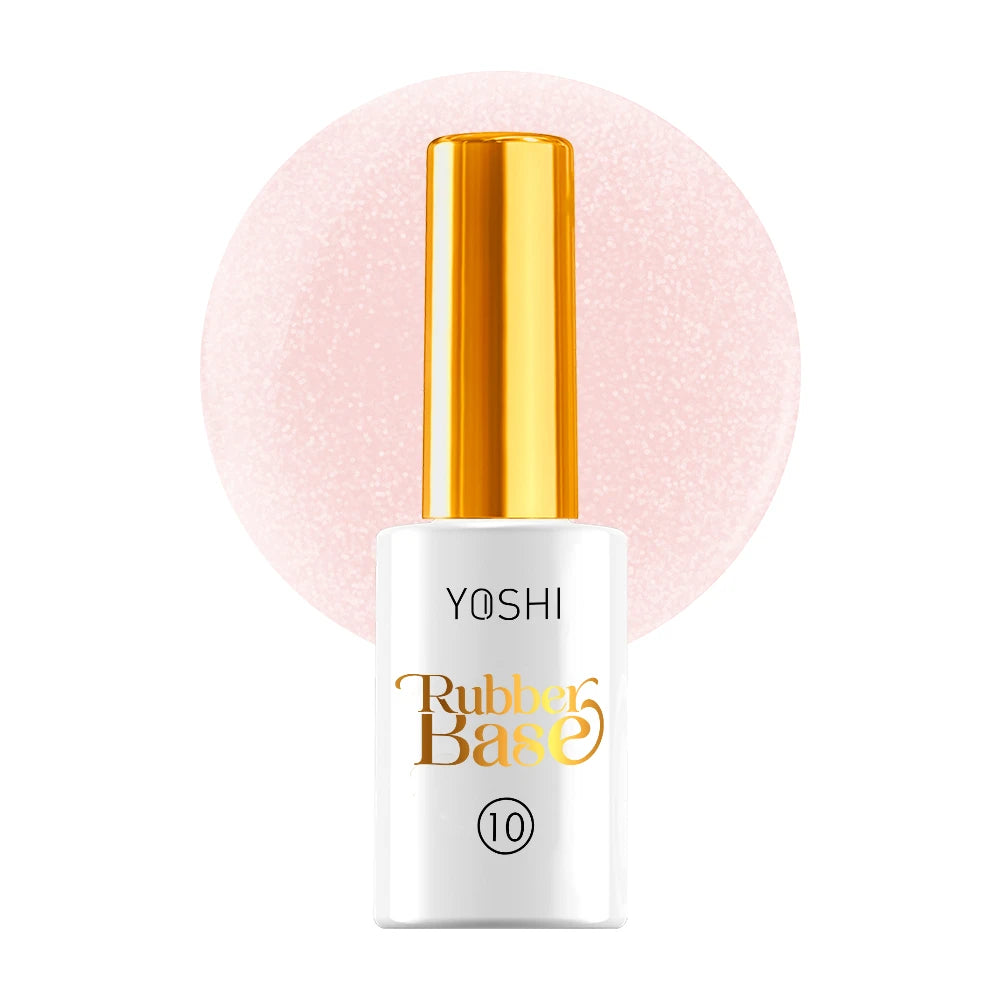 Rubber Base No 10 glitter peach - 10 ml