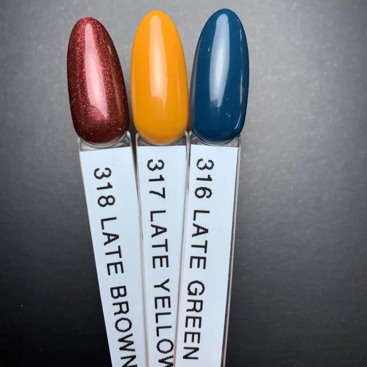 Gel Polish Late Brown - 318, 6 ml