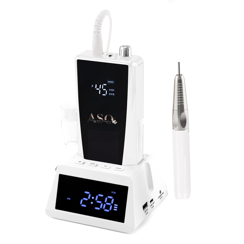 Ponceuse électrique rechargeable 45 000 RPM, blanche