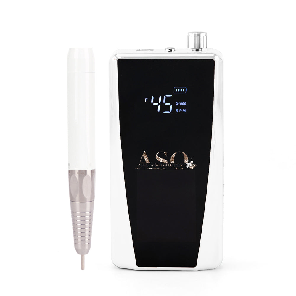 Ponceuse électrique rechargeable 45 000 RPM, blanche
