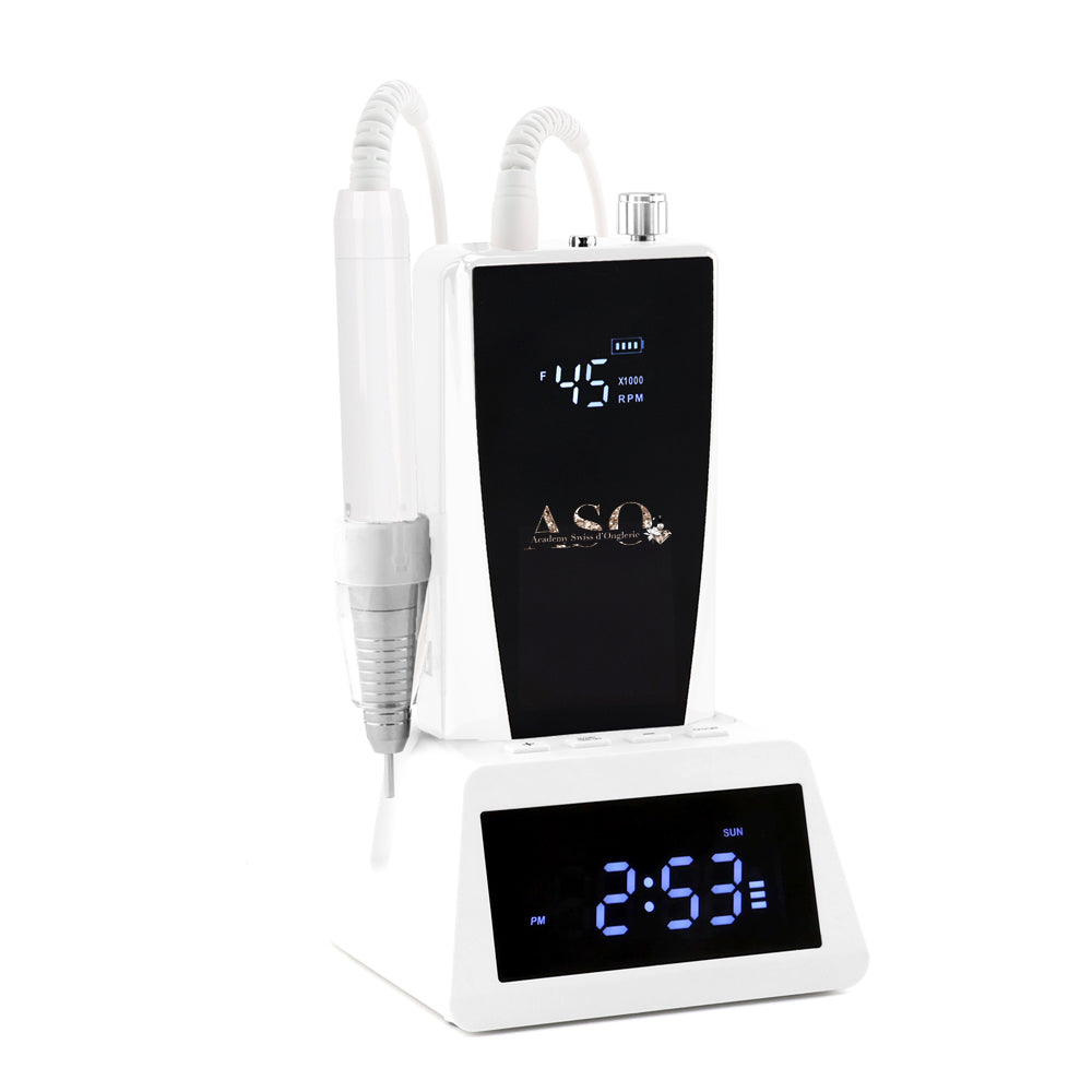 Ponceuse électrique rechargeable 45 000 RPM, blanche