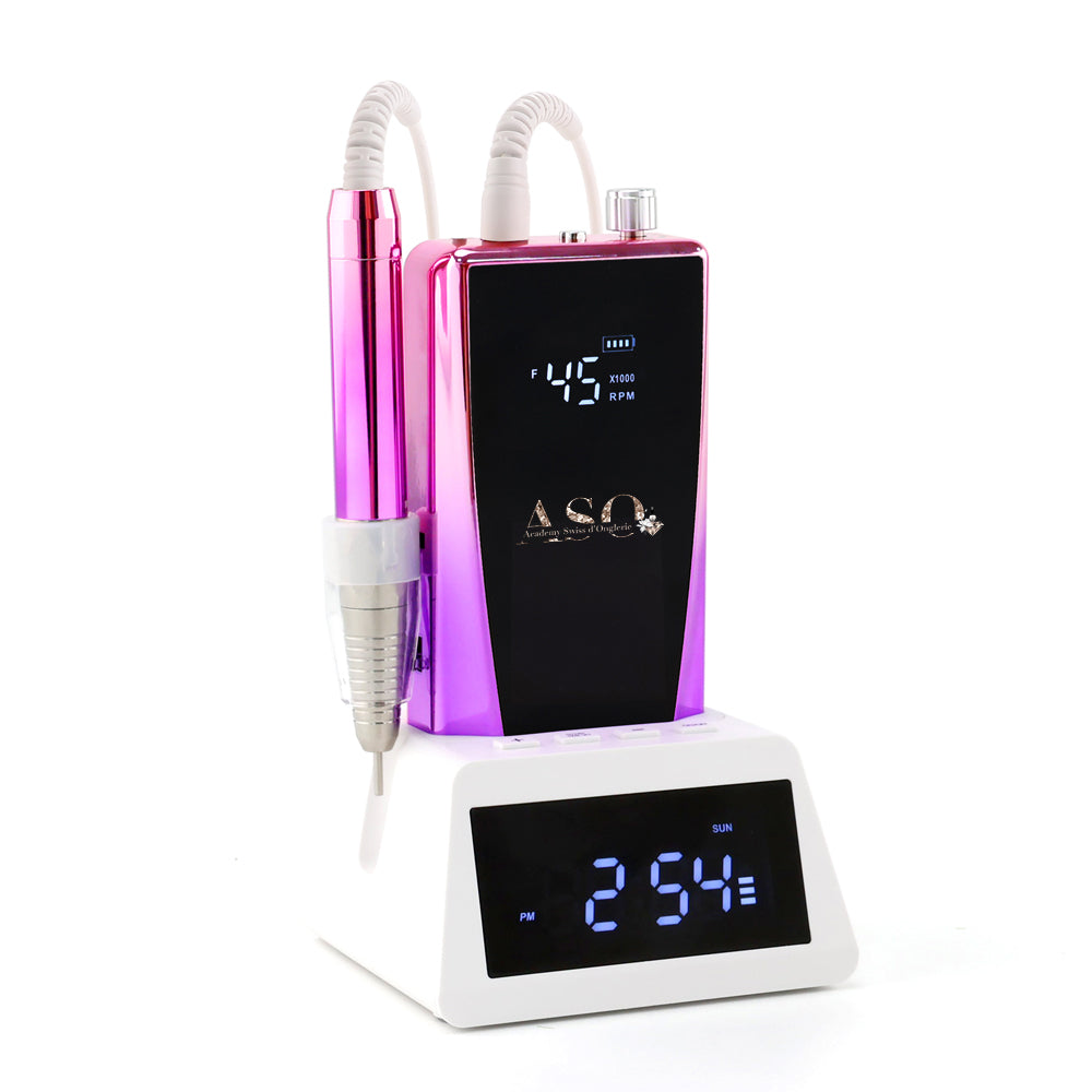 Ponceuse électrique rechargeable 45 000 RPM, rose